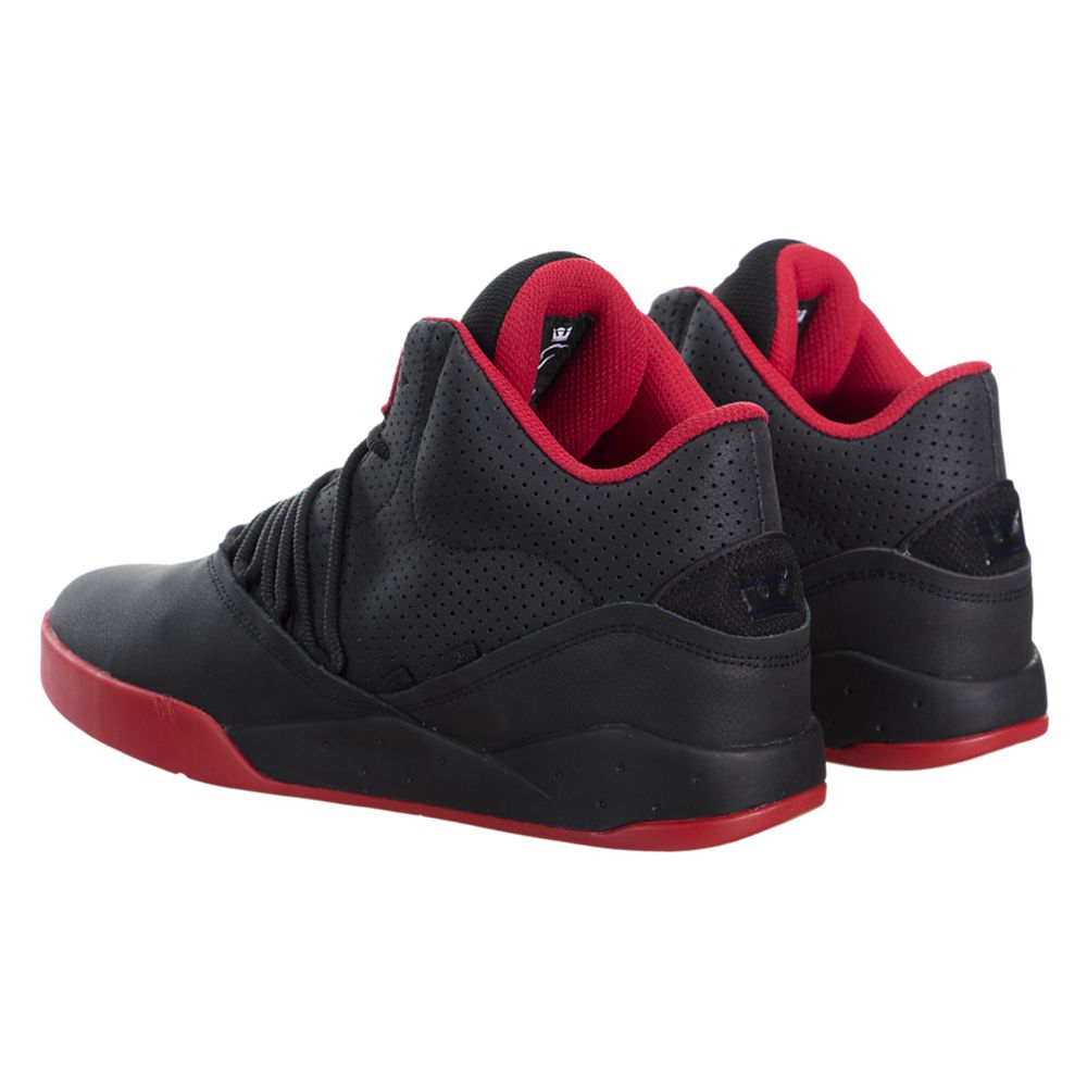 Baskets Supra Estaban Noir Rouge Black/Red-Red Homme | XTX-42872126